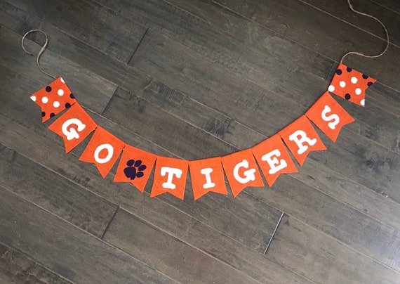 Clemson Tiger College Football Banner Party Decoration Backdrop