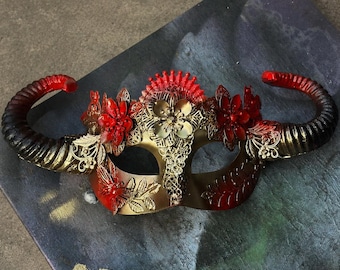 Woodland Lotus Masquerade Mask - Mythical Goddess Mask for Fantasy Ball Parties