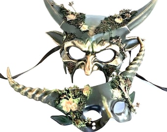Masquerade Mask couples Devil Masks Mythical masks Goblin Mask Woodland Creature Mask Horned Creatures Halloween Masks