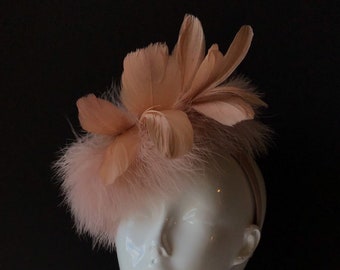 Blush Pink fascinator Women tea party hat wedding fascinator Derby Fascinator