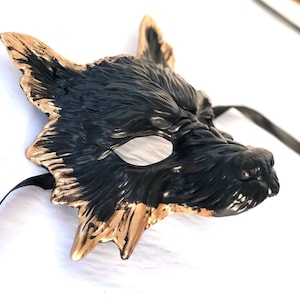 Black werewolf mask Halloween werewolf costume mask wolf mask, animal halloween mask