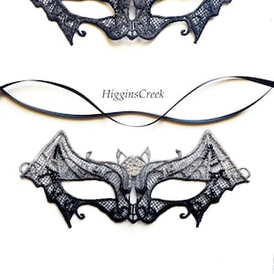 Bat Costume Mask, Halloween Bat Mask, bat mask&#39;s Mask, Lace Bat Mask, Masquerade Ball Masks