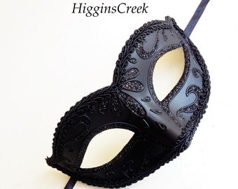 Simple Mens Masquerade Mask Black Mask Halloween Masquerade Mens Mask