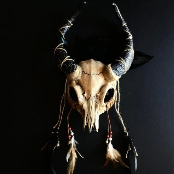 Ram Horns Headpiece Antler Devil horns Natural Voodoo Costume Cosplay Masquerade Mask Horn Headdress Mystic Headband