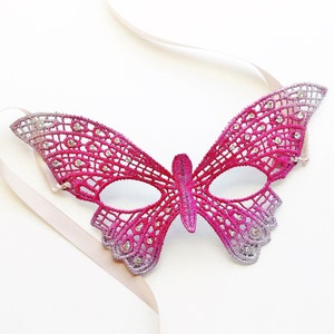 Pink Butterfly Costume Mask, Pink Children&#39;s Masquerade Ball Mask, Girls costume Mask, Children&#39;s Venetian Mask, Butterfly Mask
