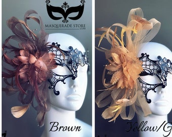 Masquerade Maske Frauen-Metallspitze Maske Schmetterling Gold venezianischen Ball, Halloween, Silvester-Party feiern