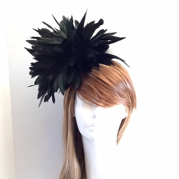 black wedding headpiece