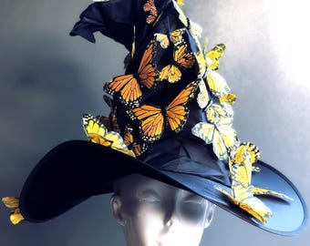 Nature Witch Hat - Garden Fairy Costume for women - Halloween Trick or Treat Easy Headpiece