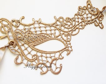 Women half face lace Mask, Masquerade Mask Women, Gold Lace Masks, Mardi Gras, Venetian Ball, opera