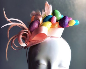 Easter Hat Easter Egg Womens Fascinators | Little Girls Easter Hats | CUSTOM MADE