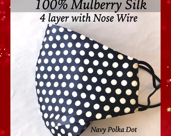 Mulberry Silk Masks 4 Layer Nose Wire 100 SILK Mask Etsy