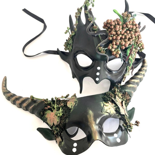 Forest Masquerade Mask, Halloween Mask, Animal Mask for couples