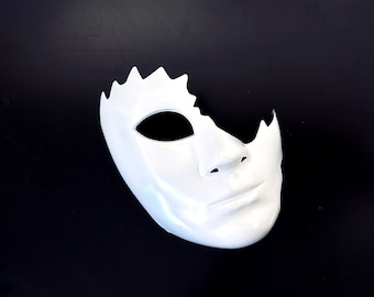 Men's Portrait Mask Painting Mask Full Face Costume Pulp Blank White Mask for DIY Paint, Adult Unisex, Size: One Size