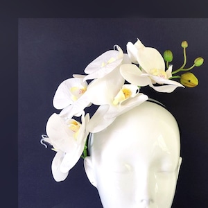 Diadema de flores lilas, sombrero fascinador, sombrero de mujer sombrero de fiesta de té imagen 4