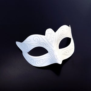 White Blank Venetian Mask, DIY Mask, Masquerade Mask, Masquerade Party,Masquerade Ball, Arts and Crafts, Costume Mask, White Masquerade Mask