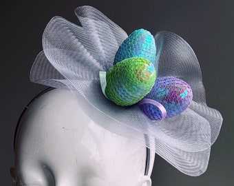 Easter Fascinator - Easter Egg Hat - Women & Kids Easter Accessories - Easter Headband