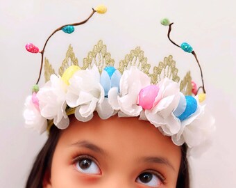 Easter Princess Crown - Easter Eggs - Flower Crown - Kids Accessory