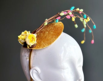 Whimsical Easter Fascinator Hat for Women Easter Sunday Hat