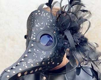 Plague doctor Mask cosplay steampunk mask masquerade mask faux leather plague mask bird mask Halloween mask costume prop steampunk goggles