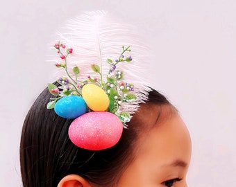 Easter Hair Clip for kids - Easter Egg Hunt - Flower Accessory - Kids Hair Accessories