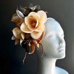 Magnolia Derby Hats for Women Tea Party Hat Horse Race Fascinator