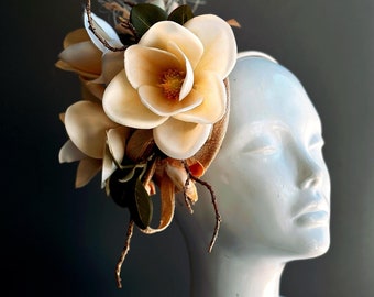 Magnolia Derby Hats for Women Tea Party Hat Horse Race Fascinator