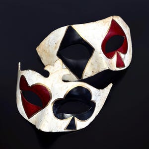 Harlekin Paare Maskerade Maske Venezianische Commedia dell&#39;Arte Jester Masken Rot Paare Kostüm-Halloween-Party-Maske Ball Maske