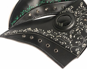 Máscara de peste, sombrero de médico de la peste, COSPLAY, máscara de mascarada Steampunk de grajo, disfraz de peste de Halloween, máscara de pájaro con pico