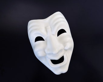 Maschera fai da te White Comedy – Dipingibile La Commedia Theater