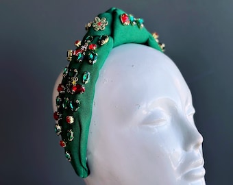 Christmas Headband Jewel Headband Holiday Accessory