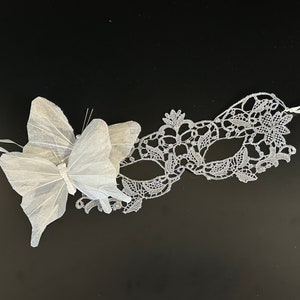 Silber Spitzenmaske Maskerade Maske Schmetterling Maske Maskenball Maske