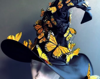 Monarch Butterfly Witch Hat - Halloween Party Costume