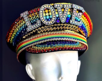 Rainbow Pride Queer Festival Captain Hat, Ethically Made  display picture 1