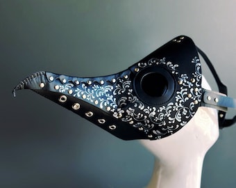 Zwarte pest doctor masker hoed maskerade masker kunstleer pest vogel masker kauw Steampunk bruiloft quarantaine pest halloween kostuum