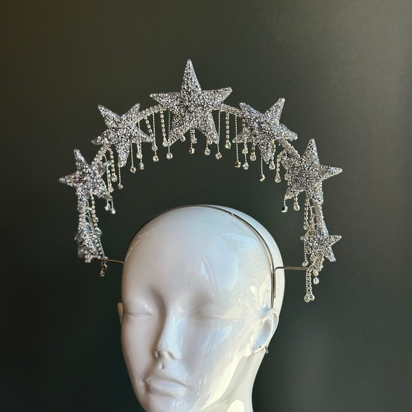 Star Halo, Celestial, Festival Jewelry, Moon child, Halo Headpiece, Halo Crown, Pregnancy Photo, Space Goddess