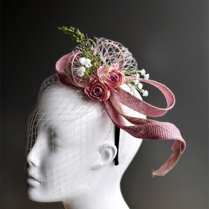Easter Fascinator Hat Pink Fascinator for Women for Tea Parties and Horse Race Hats