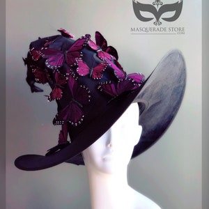 Sombrero de bruja morado, disfraz de bruja de Halloween, cosplay