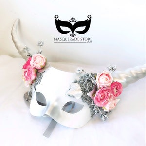 Masquerade Masks Woodland Creature mask Women Masks With Horns, Mythical Creature Masks, Halloween Masks, Masquerade Mask