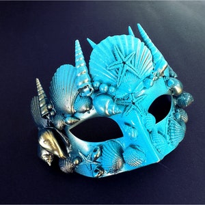 King Triton Masquerade Mask Merman Mask  Masks Under the Sea, Princess Mask, Masquerade Mask, Masquerade Ball
