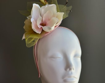 Blush Pink Magnolia Fascinator
