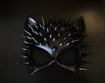 Spike Masquerade mask Cat costume Gatto - Gold - Adult