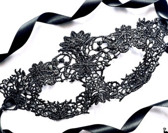 Women Masquerade Mask, Black Diamond Womens Mask, Womens Lace mask with Rhinestones