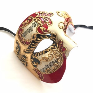 Mens Masquerade Mask, Mens Phantom Mask Mens Half Face opera Venetian Masquerade Mask For Men Halloween Masks