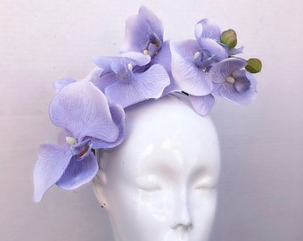 Bandeau fleur lilas, bibi, chapeau femme chapeau de fête de thé femme