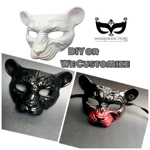 DIY Leopard masquerade mask, halloween panther mask lion mask big cat mask animal mask DIY