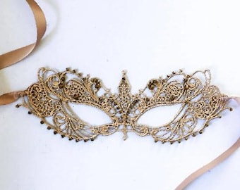 Masquerade Mask women, Rhinestone Eye Mask, Gold Lace Mask, Venetian Ball, Halloween, New Year Party