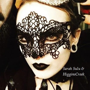 masquerade Mask Women Gothic Masquerade Mask, Gothic Costume Mask, Costume mask, Lace Mask Rhinestones, Halloween Mask, Mardi Gras Mask