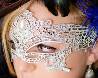 Silver woman lace masquerade mask l silver venetian ball masks l silver new years eve party masks l halloween