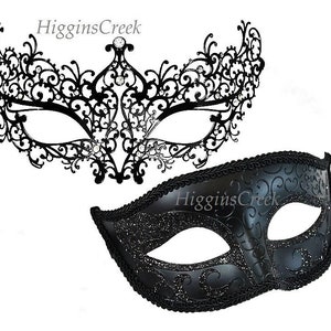 Couples Masquerade Mask, Masquerade Mask, Masquerade Mask set, Masquerade Mask Couple's Venetian masks