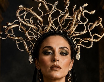 Medusa Costume Crown, Gorgon Crown, Serpent Headpiece
